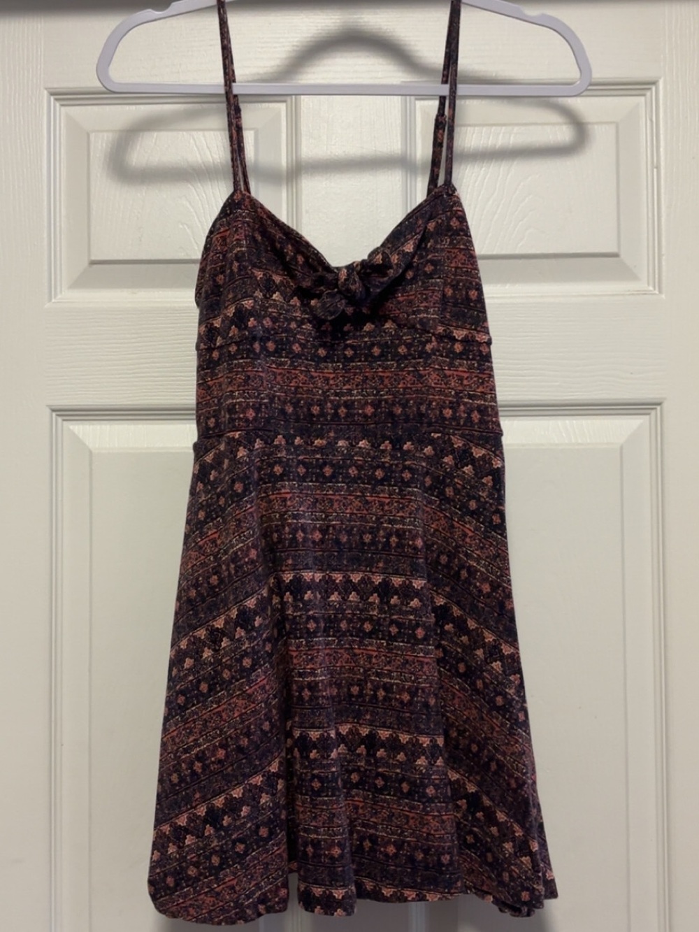 Forever 21 Black and Rust Patterned Mini Dress